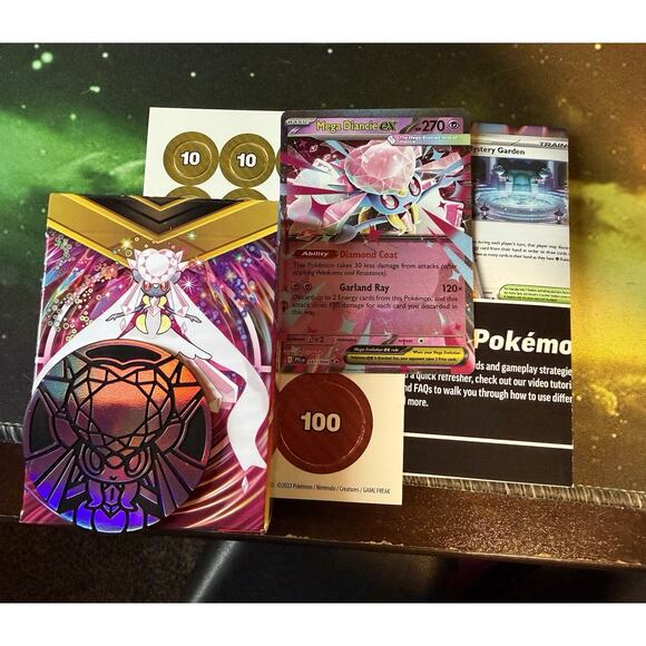 Pokemon TCG Mega Diancie Battle Deck 1 Mega Diancie Ex Coin + Battle Deck - Picture 1 of 2